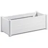 Image de STEFANPLAST Bac à fleurs/jardinière rectangulaire - ITALIA - Finition effet bois - 100x43xH35cm - 80L - Blanc