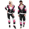 Image de W WIDMANN MILANO Party Fashion - Survêtement fantaisie, style rétro, tenue des années 80, survêtement de jogging pour le carnaval et les fêtes