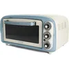 Image de Ariete Vintage 979 Four Électrique avec 3 Positions de Cuisson, Fond Arrondi pour Pizza de 30 cm, Température Maximale de 230°C, Minuterie, Grille en Acier Inoxydable, 1300W, Bleu Ciel