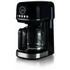 Image de Ariete, Moderna 1396 Cafetière Filtre, Préparez Jusqu'à 15 Tasses de Café Américain, Carafe en Verre Trempé, Base Chauffante, Écran LCD, Filtres Amovibles et Lavables, Noire