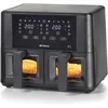 Image de Ariete 4631 Friteuse à air double 9L, 2400W, Capacité totale 9L, 11 programmes, Multifonction, Jusqu'à 3,6 kg d'aliments frits, Température jusqu'à 200°C, Double panier, Noir