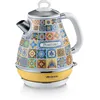 Image de Ariete 2869 Positano Bouilloire Électrique 1.7L avec Filtre Amovible et Base Sans Fil 360°, Design Méditerranéen, Auto-Off, Corps en Acier, 2000 W
