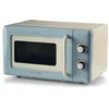 Image de Ariete Micro-ondes mécaniques vintage 800 W 20 L, 5 niveaux de puissance, minuterie de 30 minutes, signal de fin de cuisson, idéal pour chauffage, cuisson et décongélation (bleu)