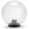 Image de Velamp Lampadaire extérieur, 250mm, douille E27, compatible LED, étanche IP44, pour jardins, parcs, copropriétés, terrasses, transparent