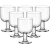 Image de Bormioli Rocco Hosteria 091236 Lot de 6 verres à pied moyen, verre, 20 cl