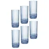 Image de Bormioli Rocco Lot de 6 Verres America'20 Cooler, Verre trempé Bleu, 48 cl