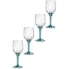 Image de Bormioli Rocco Florian Lot de 4 verres à vin blanc et à spritz Bleu Lucent 39 ml