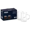Image de De'Longhi DLSC320 Ensemble de verres à café long américain, tasse résistante en verre borosilicaté, confortable à tenir, lavable au lave-vaisselle, capacité 250 ml,