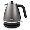 Image de De'Longhi Distinta Titanium KBIN2001.TB, Bouilloire Électrique, Base Pivotante 360°, Indicateur de Niveau, Rangement du Cordon, Filtre Anti-Calcaire, Couvercle Détachable, 1.7 L, 2000W, Noir Titane