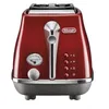 Image de De'Longhi CTOC2103.R Grille-pain Icona Capitals New York, 6 réglages de brunissage, réchauffe viennoiseries avec grille incluse
