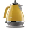 Image de De'Longhi Icona Capitals KBOC2001.Y, Bouilloire Électrique Style Vintage avec Filtre Anti-Calcaire, Base Pivotante 360°, Rangement pour Cordon, Acier Inoxydable, 1.7 litres, 2000W, Jaune New York