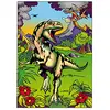 Image de Tableau à colorier en Relief Velours - TYRANOSAURE T-Rex
