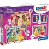 Image de Clementoni - Edukit - Disney Princesses - Coffret apprentissage 4 en 1 - 2 puzzles 1 mémo 1 jeu de 6 cubes - Fabriqué en Italie