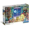 Image de Clementoni - Puzzle pour Adultes 500 Pièces, HQC to The Moon Compact Box, Fabriqué en Italie, 35590