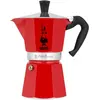 Image de Bialetti - Moka Color : Machine à expresso emblématique sur la cuisinière, Fait du vrai café italien, Pot Moka 3 tasses (130 ml), Aluminium, Rouge
