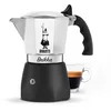 Image de Bialetti New Brikka, Moka pot, la seule cafetière capable de faire un expresso crémeux, 2 tasses (100 ml), Aluminium et Noir