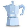Image de Cafetière Italienne - BIALETTI - MOKA Exclusive - 3 tasses - Bleu pastel - Aluminium verni - Design vintage
