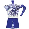 Image de Bialetti Dolce & Gabbana   Moka Express Blue Mediterraneo pour 6 tasses, feu direct (cafetière, makinetta expresso)