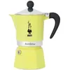 Image de Cafetière Italienne - BIALETTI - RAINBOW - 6 tasses - Jaune pastel - Aluminium - Poignée bakélite