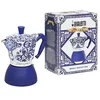 Image de Bialetti Dolce & Gabbana Mediterraneo Mocinduction Blue Mediterraneo 6 tasses à induction et feu ouvert (cafetière, makinetta expresso)