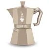 Image de Bialetti Moka Exclusive Octagonal Induction Espresso Maker, Aluminium and Steel, Desert Sand, Gas and Induction Compatible, Made in Italy