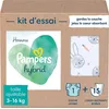 Image de Pampers Harmonie Hybrid, Kit d’Essai 1 Couche Lavable + 15 Coeurs de Protection Jetables, Absorption Normale, Protège la Peau Sensible des Bébés, Avec des Ingrédients d’Origine Végétale et 0% Parfum