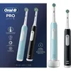 Image de Oral-B Pro Série 1 Brosse à Dents Électrique, Ensemble de 2, Fabriqué en Technologie Braun, 2 Têtes De Brosse À Dents, Bleu et Noir