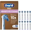 Image de Oral-B Pro Lot De 10 Brossettes De Rechange Sensitive Clean, AUTHENTIQUES, Blanches, Brins Ultra Doux Pour Les Gencives Plus Saines, Embouts Pour Brosses A Dents Electriques Oral B Pro