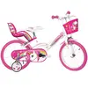 Image de Dino Bikes Unicorn 16" Bicycle Licorne 40,6 Fille, Blanc/Rose, 40,6 cm