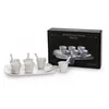 Image de SELETTI SelettiSet de 6 Tasses à café + 6 Petites cuillères + 1 Plateau 18,5 x 27 cm - en Porcelaine