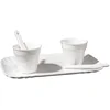 Image de Seletti Set : 2 verres à café + 2 piquettes+1 plateau 13 x 20 cm en porcelaine
