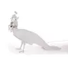 Image de SELETTI Lampe déco LED Peacock Lamp blanche, cristal verre