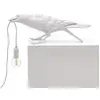 Image de Seletti Bird Lamp Playing lampe de table corbeau blanc