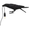 Image de Seletti Bird Lamp Playing lampe de table corbeau noir