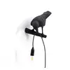 Image de SELETTI Bird Lamp lampe décorative regard à gauche noir