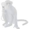 Image de Seletti 14882" Monkey Lampe singe assis en résine, hauteur 32 cm, blanc 34 x 30 cm 40,4 x 37 x 33,6 cm
