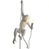 Image de Seletti Luminaire suspendu, Lampe de suspension LED singe, Résine, blanc, 37 x 37 x 76,5 cm