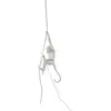 Image de SELETTI Suspension déco LED Monkey Lamp blanche, suspendue