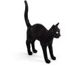 Image de SELETTI Lampe table déco LED Jobby The Cat, noire