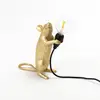 Image de SELETTI Mouse Lamp Ampoule LED décorative USB debout or