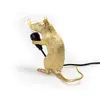 Image de SELETTI Mouse Lamp Lampe LED décorative USB assise or