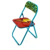 Image de Seletti Blow Flash Chaise Pliante avec décor Foudre