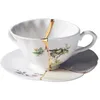 Image de SELETTI Kintsugi Tasse à thé avec soucoupe n°1