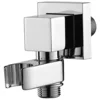 Image de Bossini C55000030 Cube Sortie murale avec support orientable de douchette intégré