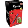 Image de Sharpie W10 Marqueur Pointe Biseautée Bleu Lot de 12