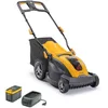 Image de STIGA COMBI 340e Tondeuse à gazon sans fil avec batterie, chargeur, barre réglable, poignée souple, avec S