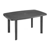 Image de Table de Jardin 137x85cm Plastique Gris Anthracite Faro