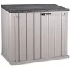 Image de TOOMAX Baule Stora Way Porte-outils d'extérieur en polypropylène recyclé aspect bois (2270 L, Anthracite/gris taupe)