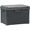 Image de Toomax Art. 170 Compact Box Santorini Malle de Rangement Résine Noir 73 x 50,5 x 49,5 cm
