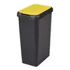 Image de TONTARELLI Touch&Lift Poubelle unitaire 45 l Noir avec Couvercle Jaune